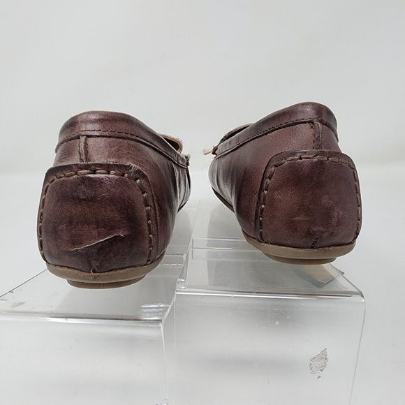 Roper Moccasins Womens 6 Brown Lilly Cow Print Western Cowgirl Leather Shoes - Picture 6 of 8